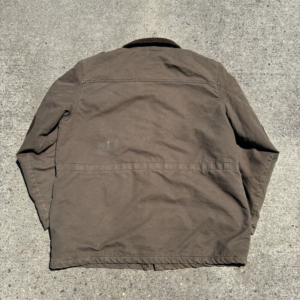 St Johns Bay Mens XL Chore Coat Jacket Flannel Lined Corduroy Elbow Pads - Picture 12 of 14